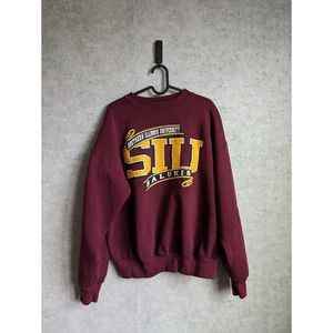 Vintage 90s Southern Illinois University Salukis Red Sweatshirt Crewneck Size XL